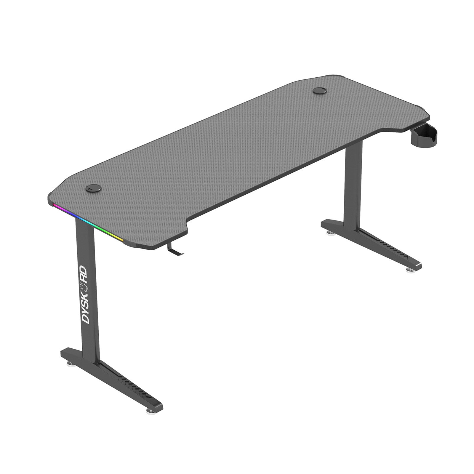 Dyskord Adjustable Gaming Table Desk Office Desktop Steel LED RGB Lighting