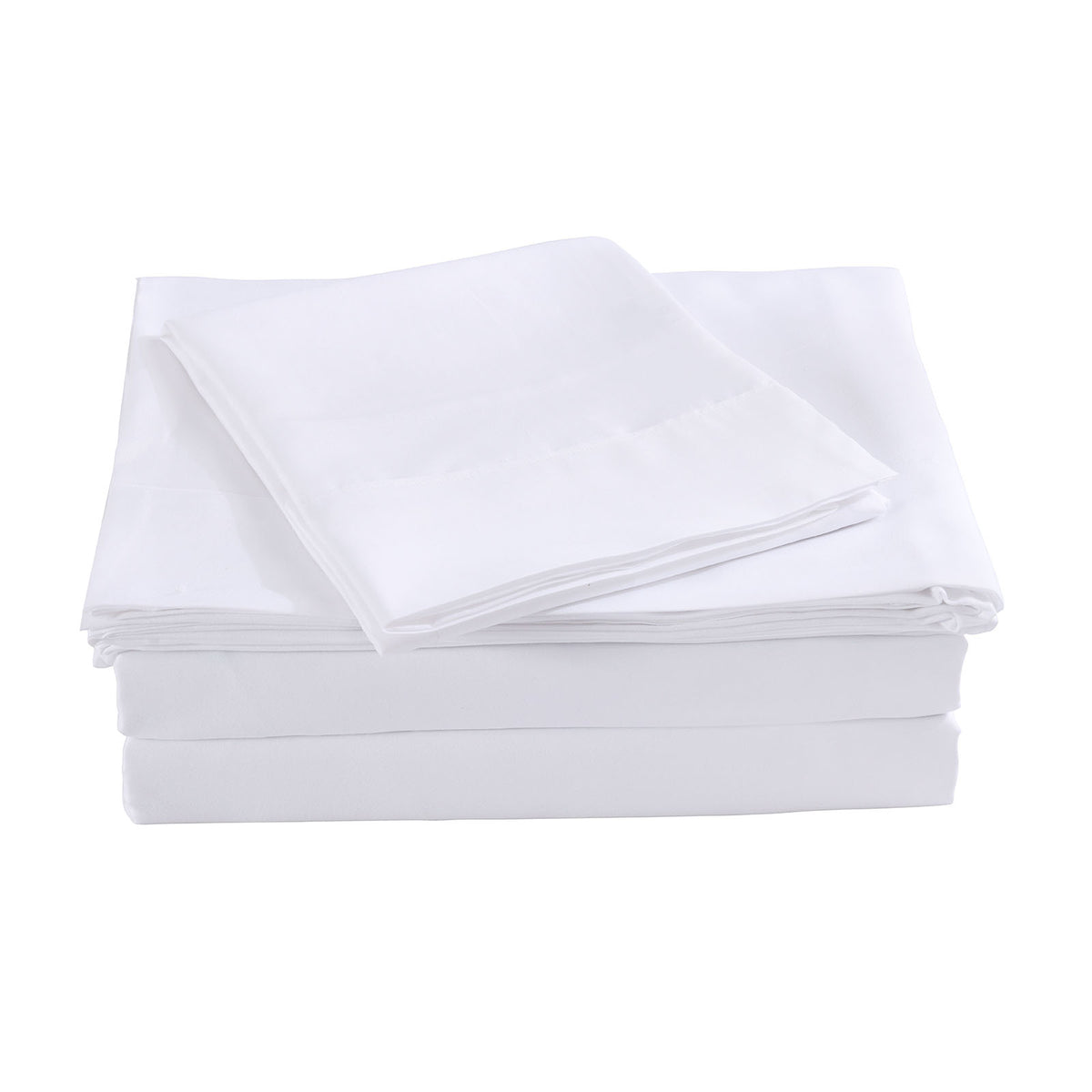 Royal Comfort Bamboo Blended Sheet & Pillowcases Set 1000TC Ultra Soft Bedding - King - White