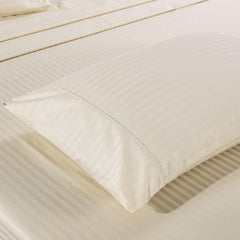 Kensington 1200 Thread Count 100% Egyptian Cotton Sheet Set Stripe Hotel Grade - Double - Sand