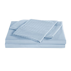 Kensington 1200 Thread Count 100% Egyptian Cotton Sheet Set Stripe Hotel Grade - Double - Chambray