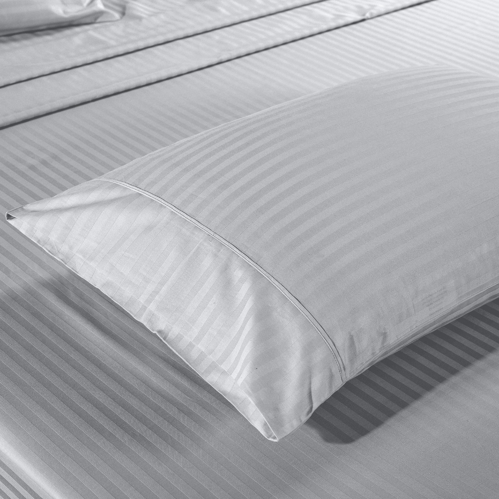 Kensington 1200 Thread Count 100% Egyptian Cotton Sheet Set Stripe Hotel Grade - King - Silver