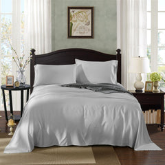 Royal Comfort 100% Natural Bamboo 1000 Thread Count Collection Sheet Set - Queen - Silver (Cloud Grey)