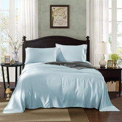 Royal Comfort 100% Natural Bamboo 1000 Thread Count Collection Sheet Set - Queen - Chambray (Powder)