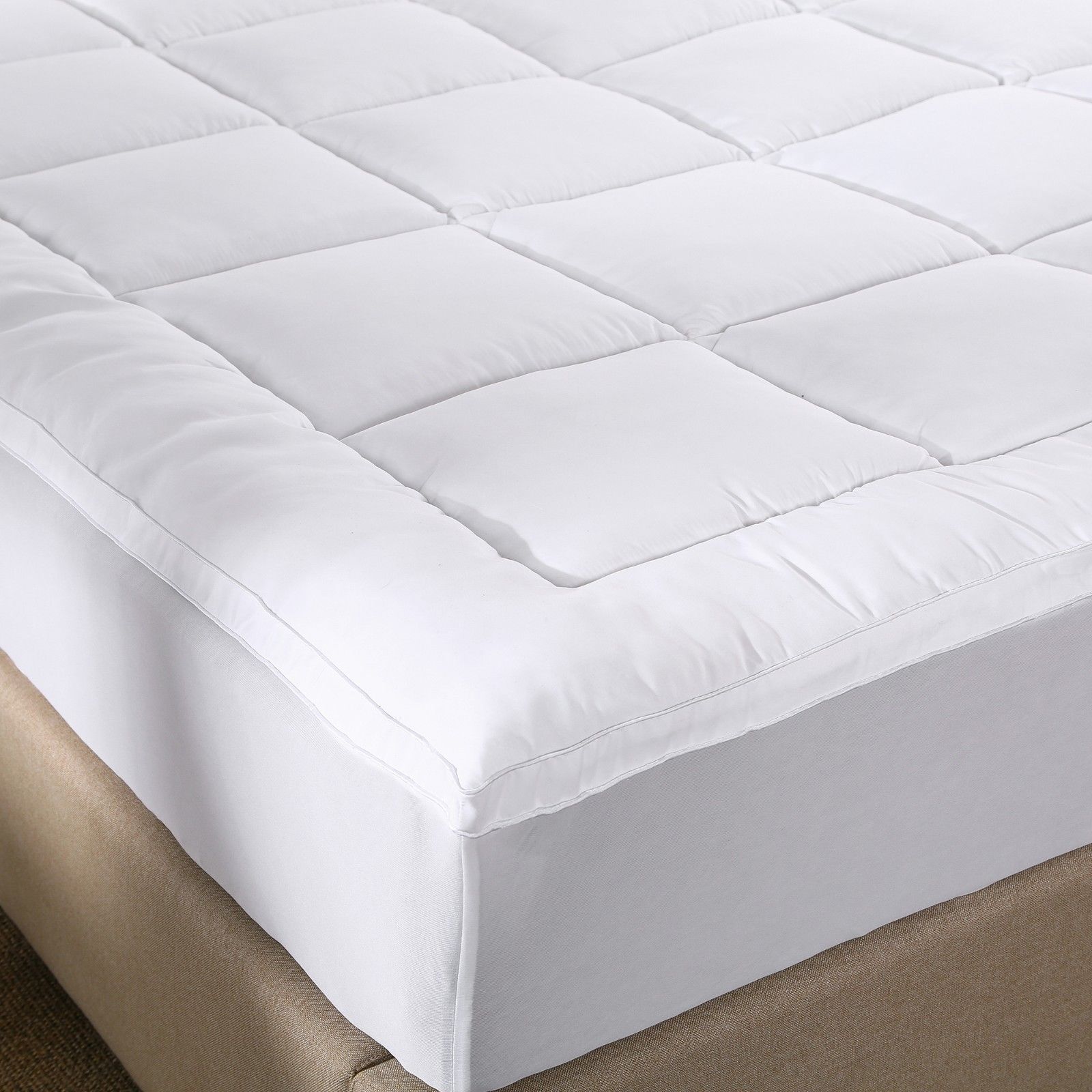 Royal Comfort 1000GSM Memory Mattress Topper Cover Protector Underlay - Single - White