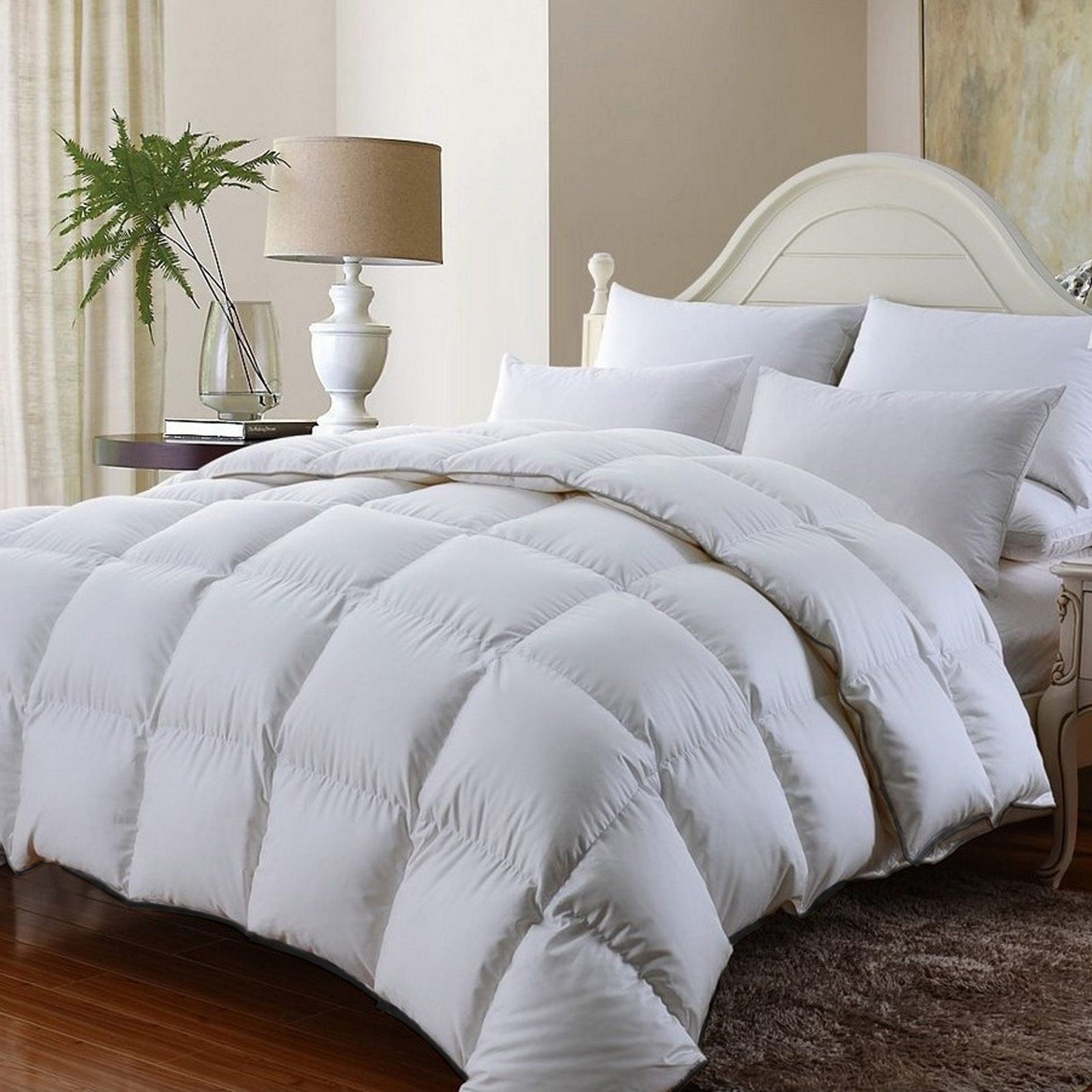 Royal Comfort 350GSM Luxury Soft Bamboo All-Seasons Quilt Duvet  - Double - White