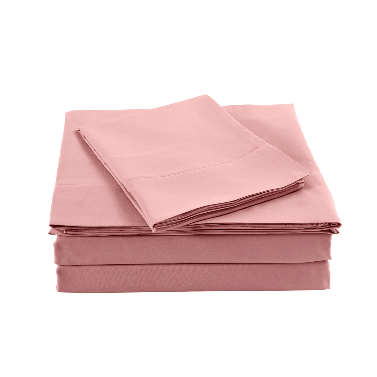 Royal Comfort Bamboo Blended Sheet & Pillowcases Set 1000TC Ultra Soft Bedding - King - Blush