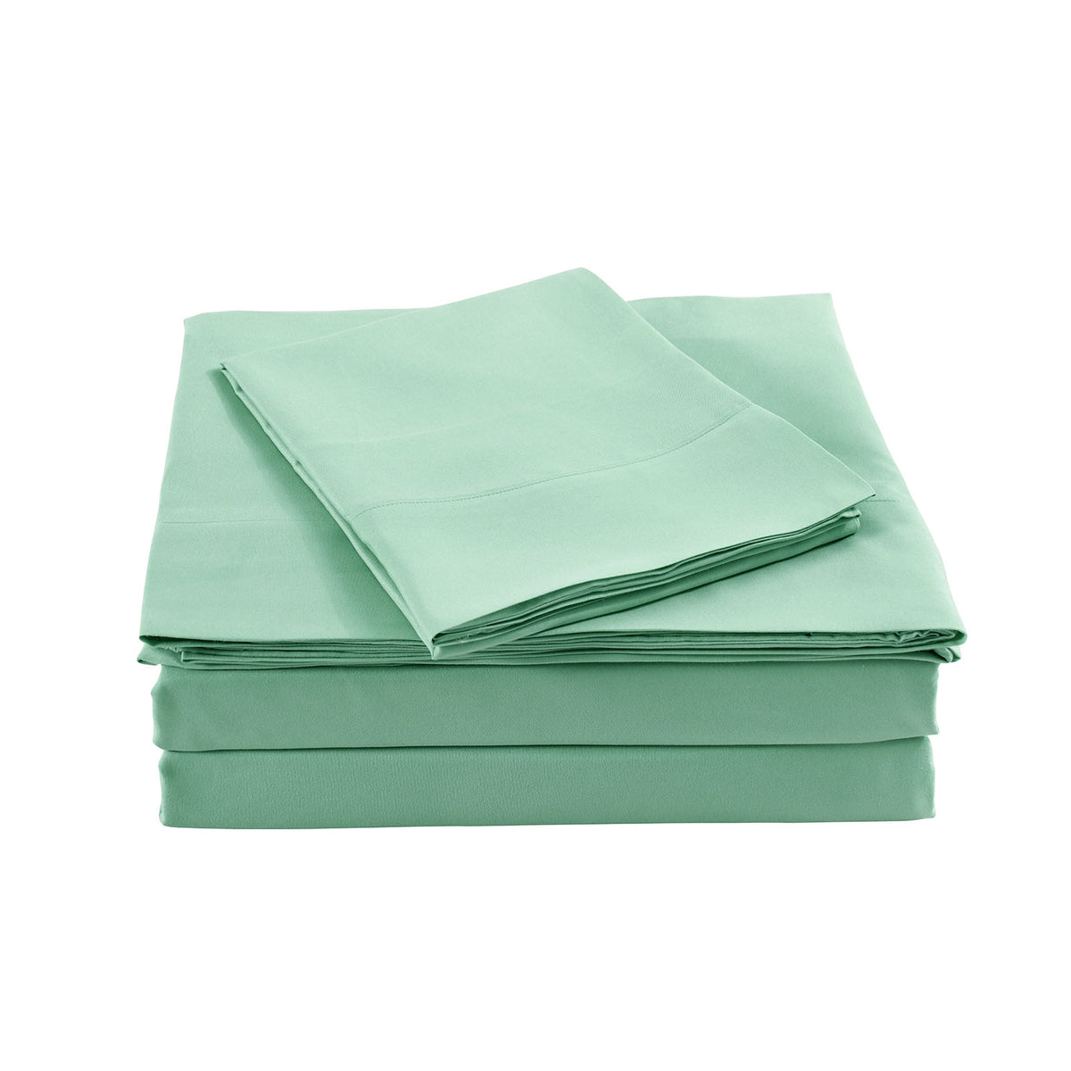 Royal Comfort Bamboo Blended Sheet & Pillowcases Set 1000TC Ultra Soft Bedding - King - Green