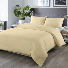 Royal Comfort Bamboo Blended Quilt Cover Set 1000TC Ultra Soft Luxury Bedding - Double - Ivory