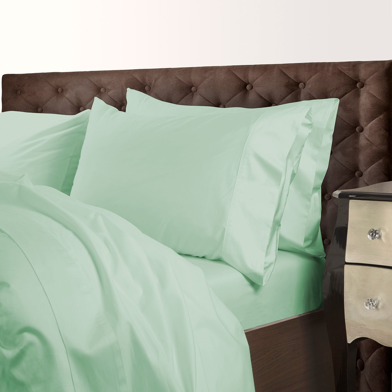 Royal Comfort 1000 Thread Count Cotton Blend Quilt Cover Set Premium Hotel Grade - King - Green Mist