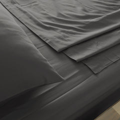 Royal Comfort 1000TC Hotel Grade Bamboo Cotton Sheets Pillowcases Set Ultrasoft - Queen - Pewter