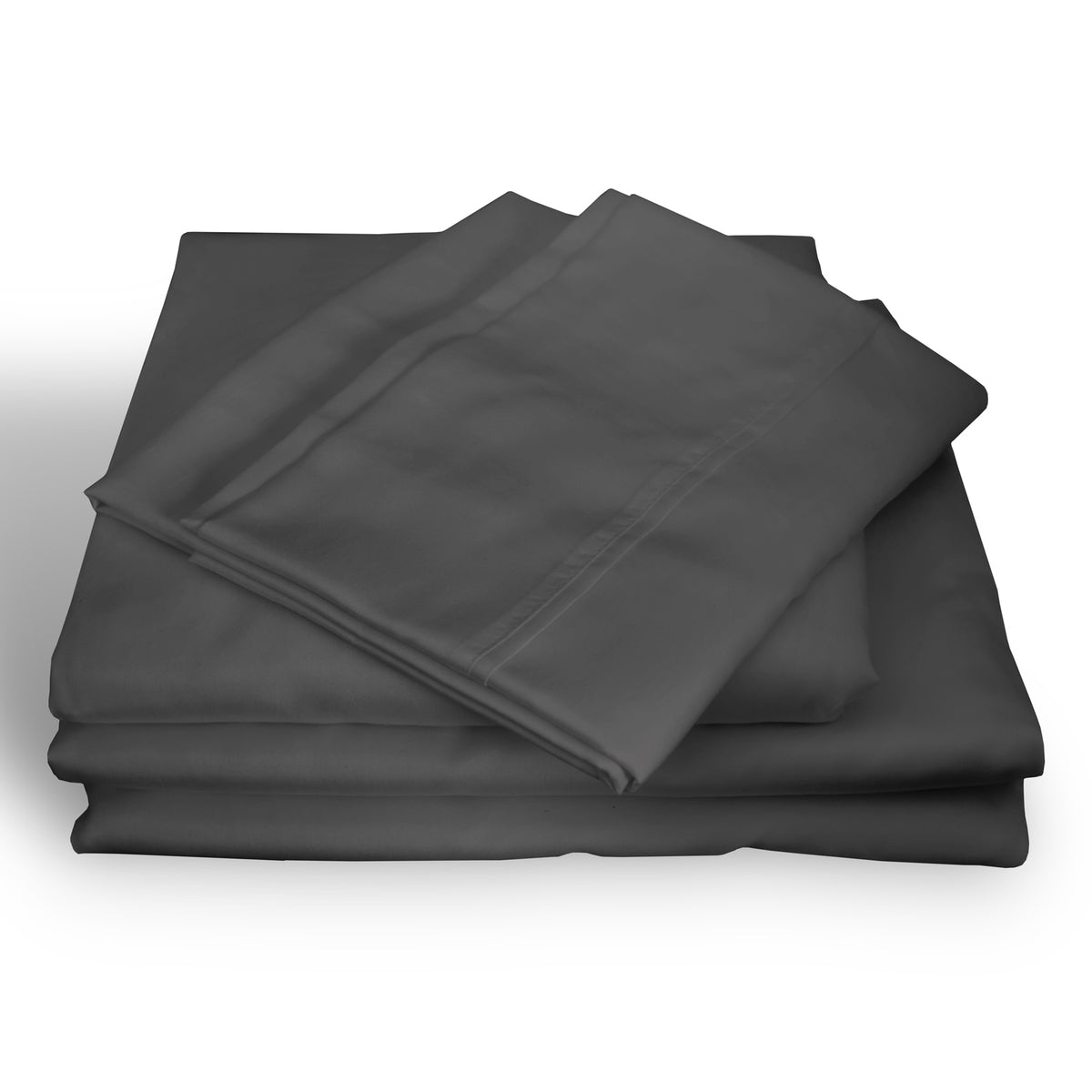 Royal Comfort 1000TC Hotel Grade Bamboo Cotton Sheets Pillowcases Set Ultrasoft - Queen - Pewter