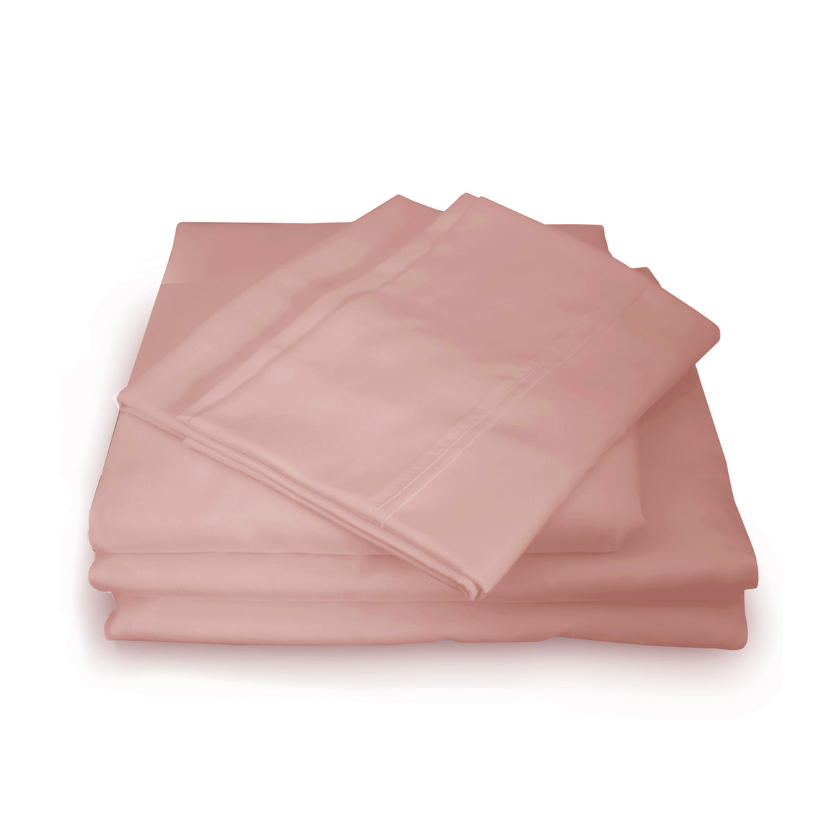 Royal Comfort 1000TC Hotel Grade Bamboo Cotton Sheets Pillowcases Set Ultrasoft - Queen - Blush