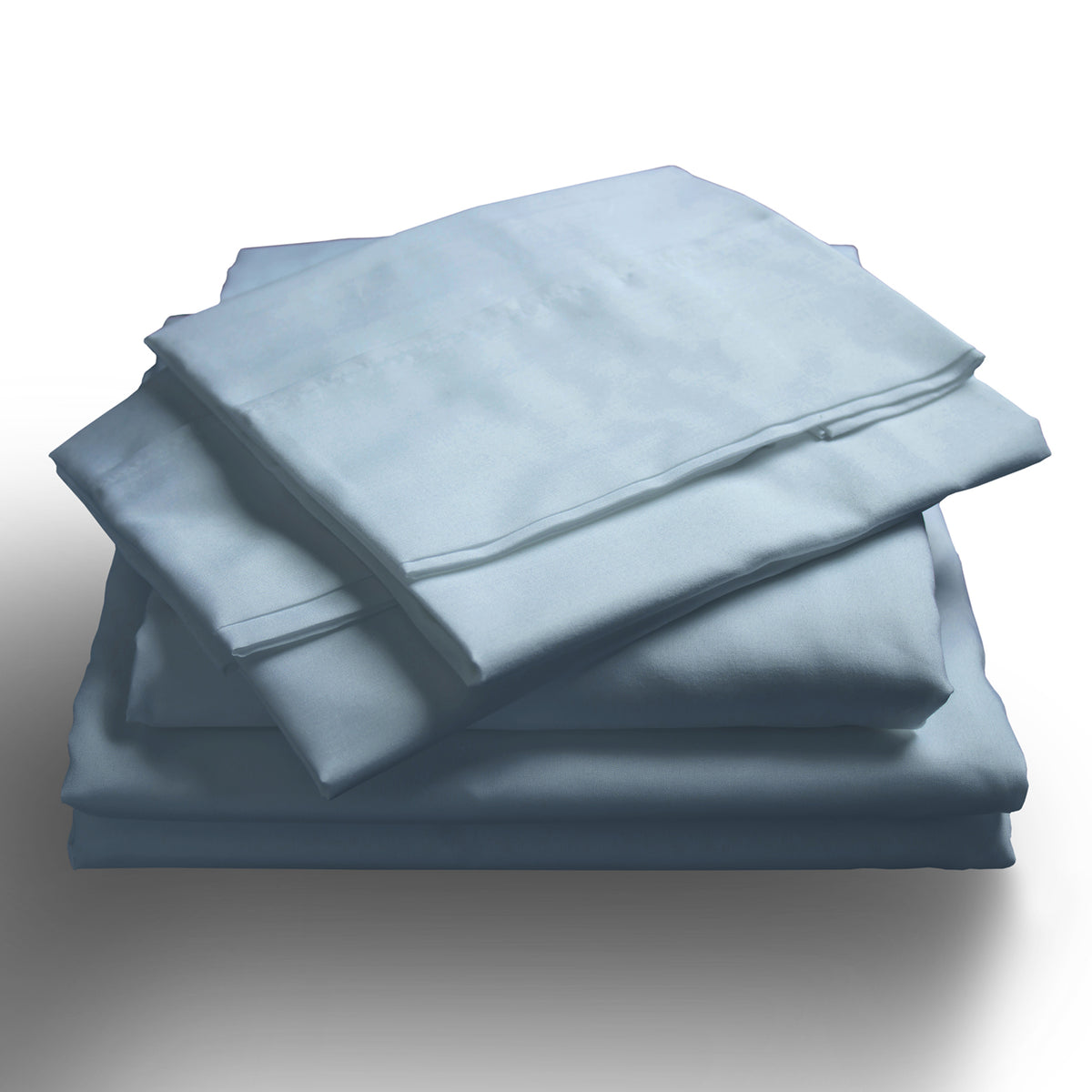 Royal Comfort 1000TC Hotel Grade Bamboo Cotton Sheets Pillowcases Set Ultrasoft - King - Blue Fog