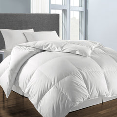 Royal Comfort 500GSM Wool Blend Quilt Premium Hotel Grade with 100% Cotton Cover - Single - White