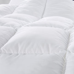 Royal Comfort 500GSM Wool Blend Quilt Premium Hotel Grade with 100% Cotton Cover - Single - White