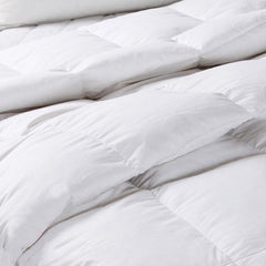 Royal Comfort 50% Goose Feather 50% Down 500GSM Quilt Duvet Deluxe Soft Touch - King - White