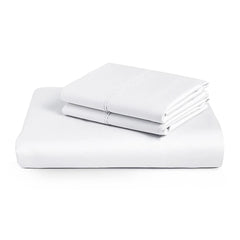 Royal Comfort 1000 Thread Count Cotton Rich 3 Piece Fitted Sheet Pillowcase Set - King - White