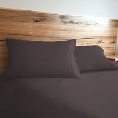 Royal Comfort 1000 Thread Count Cotton Rich 3 Piece Fitted Sheet Pillowcase Set - King - Charcoal