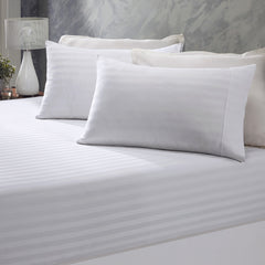 Royal Comfort 1200 Thread Count Damask Cotton Blend 3 Piece Combo Sheet Set - Double - White