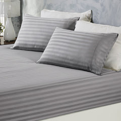 Royal Comfort 1200 Thread Count Damask Cotton Blend 3 Piece Combo Sheet Set - Queen - Charcoal Grey