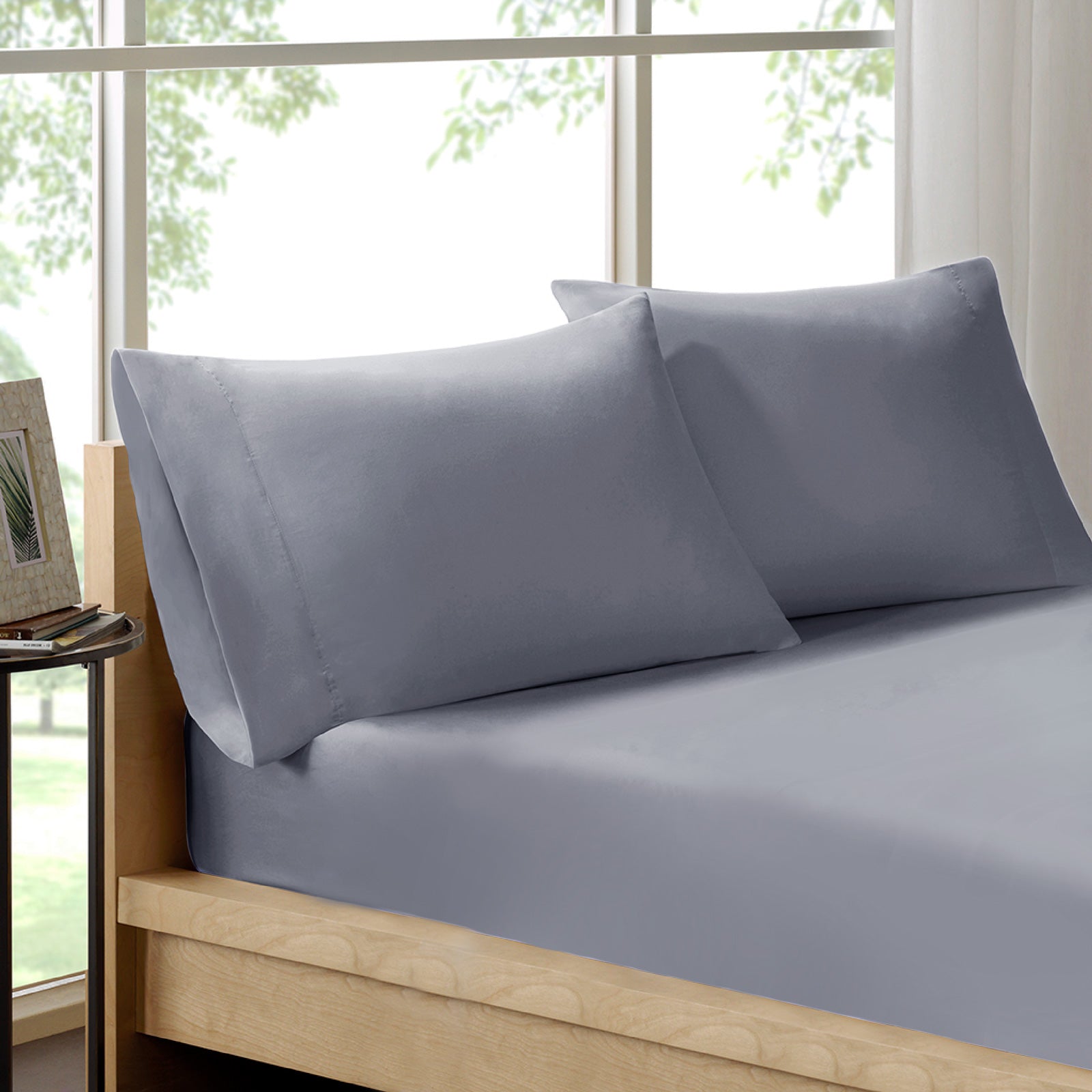 Royal Comfort 100% Organic Cotton Sheet Set 3 Piece Luxury 250 Thread Count - Double - Graphite