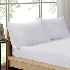 Royal Comfort 100% Organic Cotton Sheet Set 3 Piece Luxury 250 Thread Count - Queen - White