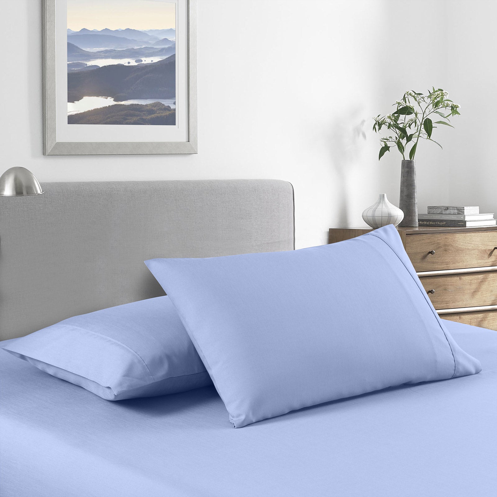 Royal Comfort 2000 Thread Count Bamboo Cooling Sheet Set Ultra Soft Bedding - Single - Light Blue