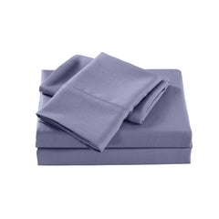 Royal Comfort 2000 Thread Count Bamboo Cooling Sheet Set Ultra Soft Bedding - Single - Lilac Grey