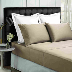 Park Avenue 500TC Soft Natural Bamboo Cotton Sheet Set Breathable Bedding - King - Pewter