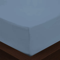 Park Avenue 1000TC Cotton Blend Sheet & Pillowcases Set Hotel Quality Bedding - Single - Blue Fog