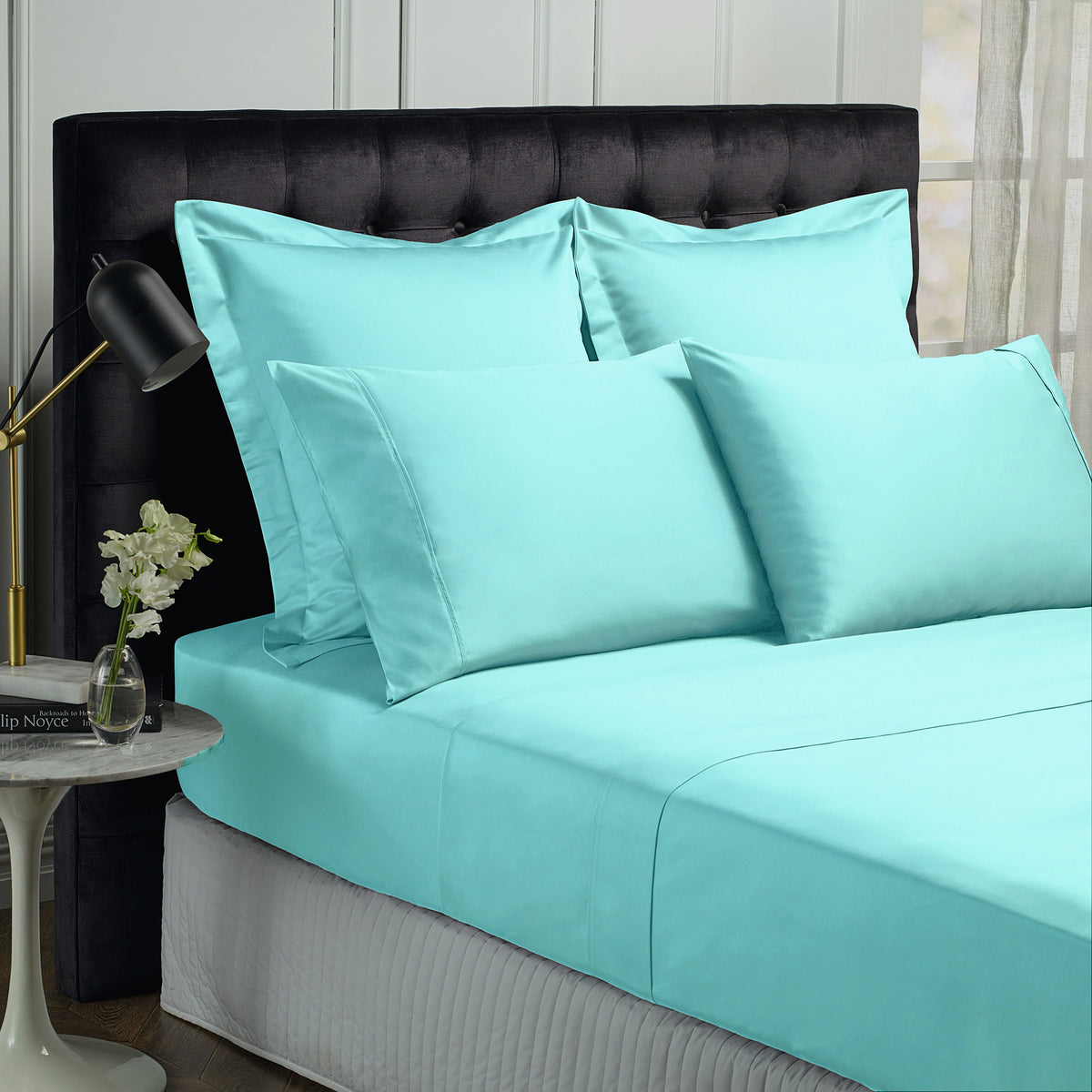 Royal Comfort Queen 1500TC Markle Collection Cotton Blend Sheet Set - Mist