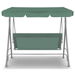 Milano Outdoor Swing Bench Seat Chair Canopy Furniture 3 Seater Garden Hammock - Dark Green