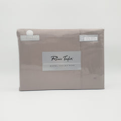 Renee Taylor 1500 Thread Count Pure Soft Cotton Blend Flat & Fitted Sheet Set Stone Queen