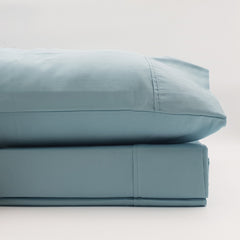 Renee Taylor 1500 Thread Count Pure Soft Cotton Blend Flat & Fitted Sheet Set Mist Queen