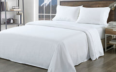 Royal Comfort Bamboo Blend Sheet Set 1000TC and Bamboo Pillows 2 Pack Ultra Soft - Queen - White