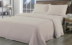 Royal Comfort Bamboo Blend Sheet Set 1000TC and Bamboo Pillows 2 Pack Ultra Soft - Queen - Warm Grey