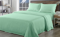 Royal Comfort Bamboo Blend Sheet Set 1000TC and Bamboo Pillows 2 Pack Ultra Soft - King - Green Mist