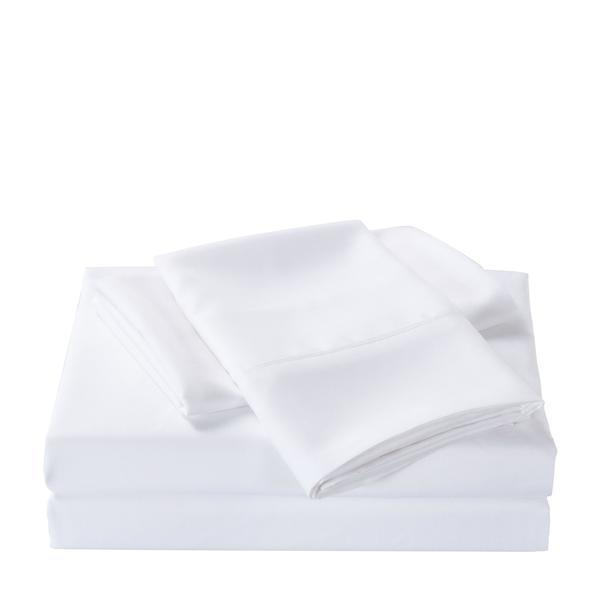 Royal Comfort 350GSM Bamboo Quilt  2000TC Sheet Set And 2 Pack Duck Pillows Set - Single - White