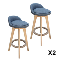 Milano Decor Phoenix Barstool Grey Chairs Kitchen Dining Chair Bar Stool - Two Pack - Grey