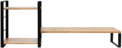 Bamboo Monitor Laptop Stand with Storage (2 Tier)