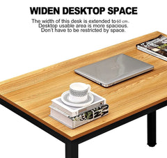 Sturdy and Heavy Duty Foldable Office Computer Desk (Teak, 101cm)