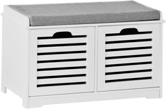 Modern Storage Bench with 2 Drawer/Baskets for Toys