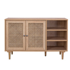 Natura Rattan Buffet Sideboard Storage Cabinet Hallway Table 2 Doors 3 Shelves