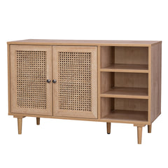 Natura Rattan Buffet Sideboard Storage Cabinet Hallway Table 2 Doors 3 Shelves