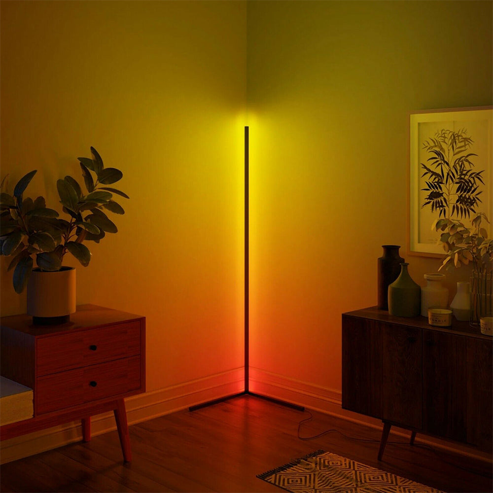 140cm RGB LED Floor Corner Lamp Light Stand Remote Control Streaming Gaming Decoration