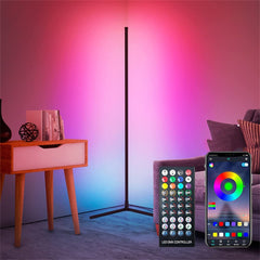 LED RGB Floor Corner Lamp Light Stand Bluetooth Remote Streaming Gaming Decor AU