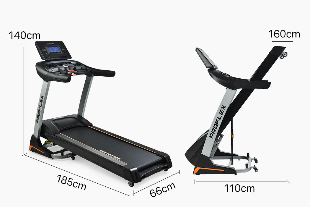 PROFLEX Electric Treadmill Auto Incline Foldable Exercise Run