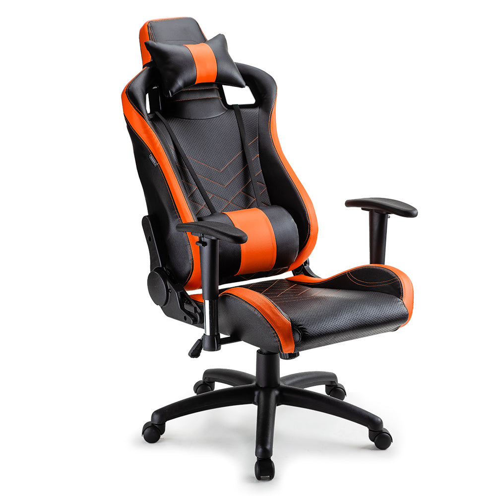 Overdrive Gaming Chair Office Computer Racing PU Leather Executive Black Orange