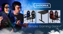 OVERDRIVE Gaming Desk 139cm PC Table Setup Computer Carbon Fiber Style Black