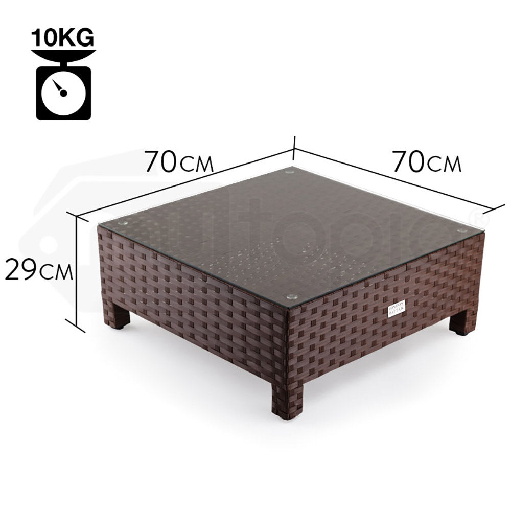 LONDON RATTAN 1pc Coffee Table Wicker Outdoor Sofa Furniture Garden Lounge